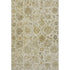 5' X 8' Beige And Wheat Damask Washable Area Rug With UV Protection