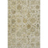 8' X 10' Beige And Wheat Damask Washable Area Rug With UV Protection