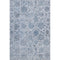 5' X 8' Blue And Gray Damask Washable Area Rug With UV Protection
