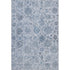 5' X 8' Blue And Gray Damask Washable Area Rug With UV Protection