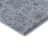 5' X 8' Blue And Gray Damask Washable Area Rug With UV Protection