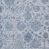 5' X 8' Blue And Gray Damask Washable Area Rug With UV Protection
