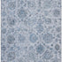 5' X 8' Blue And Gray Damask Washable Area Rug With UV Protection