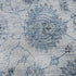 8' Blue And Gray Damask Washable Round Rug With UV Protection