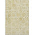 5' X 8' Gold And Beige Damask Washable Area Rug With UV Protection