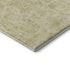 5' X 8' Gold And Beige Damask Washable Area Rug With UV Protection