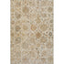 8' X 10' Linen And Gray Damask Washable Area Rug With UV Protection