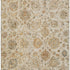 8' X 10' Linen And Gray Damask Washable Area Rug With UV Protection