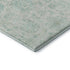 8' X 10' Turquoise And Beige Damask Washable Area Rug With UV Protection