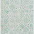 8' X 10' Turquoise And Beige Damask Washable Area Rug With UV Protection