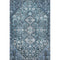 5' X 8' Blue And Ivory Geometric Washable Area Rug With UV Protection