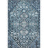 5' X 8' Blue And Ivory Geometric Washable Area Rug With UV Protection
