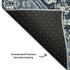 5' X 8' Blue And Ivory Geometric Washable Area Rug With UV Protection