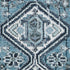 8' X 10' Blue And Ivory Geometric Washable Area Rug With UV Protection