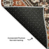 5' X 8' Chocolate Rust And Ivory Geometric Washable Area Rug With UV Protection