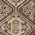 5' X 8' Chocolate Rust And Ivory Geometric Washable Area Rug With UV Protection