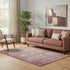 5' X 8' Merlot And Lavender Geometric Washable Area Rug With UV Protection