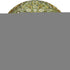 8' Olive Green Ivory And Brown Geometric Washable Round Rug With UV Protection