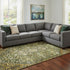 8' X 10' Olive Green Ivory And Brown Geometric Washable Area Rug With UV Protection
