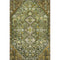 8' X 10' Olive Green Ivory And Brown Geometric Washable Area Rug With UV Protection