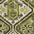 8' X 10' Olive Green Ivory And Brown Geometric Washable Area Rug With UV Protection