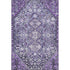 5' X 8' Purple And Ivory Geometric Washable Area Rug With UV Protection