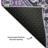 5' X 8' Purple And Ivory Geometric Washable Area Rug With UV Protection