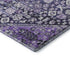 5' X 8' Purple And Ivory Geometric Washable Area Rug With UV Protection