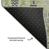 5' X 8' Beige Green And Gray Striped Washable Area Rug With UV Protection