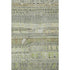 5' X 8' Beige Green And Gray Striped Washable Area Rug With UV Protection