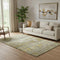 5' X 8' Brown Beige And Gray Striped Washable Area Rug With UV Protection