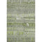 8' X 10' Olive Green And Gray Striped Washable Area Rug With UV Protection