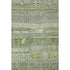8' X 10' Olive Green And Gray Striped Washable Area Rug With UV Protection