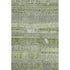 9' X 12' Olive Green And Gray Striped Washable Area Rug With UV Protection