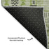 9' X 12' Olive Green And Gray Striped Washable Area Rug With UV Protection