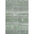 8' X 10' Sage And Gray Striped Washable Area Rug With UV Protection