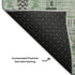 8' X 10' Sage And Gray Striped Washable Area Rug With UV Protection