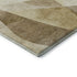 8' Brown Beige And Ivory Abstract Geometric Washable Round Rug With UV Protection