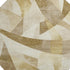 8' Brown Beige And Ivory Abstract Geometric Washable Round Rug With UV Protection