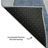 5' X 8' Denim Blue And Ivory Abstract Geometric Washable Area Rug With UV Protection