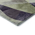 5' X 8' Purple Ivory And Green Abstract Geometric Washable Area Rug With UV Protection