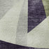 5' X 8' Purple Ivory And Green Abstract Geometric Washable Area Rug With UV Protection