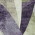 5' X 8' Purple Ivory And Green Abstract Geometric Washable Area Rug With UV Protection