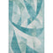 8' X 10' Teal And Ivory Abstract Geometric Washable Area Rug With UV Protection