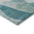 8' X 10' Teal And Ivory Abstract Geometric Washable Area Rug With UV Protection