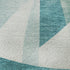 8' X 10' Teal And Ivory Abstract Geometric Washable Area Rug With UV Protection