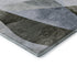 8' X 10' Taupe Blue And Ivory Abstract Geometric Washable Area Rug With UV Protection