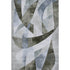 8' X 10' Taupe Blue And Ivory Abstract Geometric Washable Area Rug With UV Protection