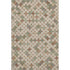 5' X 8' Beige Ivory And Sage Geometric Washable Area Rug With UV Protection