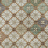 5' X 8' Beige Ivory And Sage Geometric Washable Area Rug With UV Protection